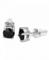 Buyless Fashion Surgical Steel Additional Push Back Black Round Crystal CZ Earring - C711TZXD3WR