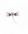 Gold Plated Full Inlay Austrian AB Crystal Dragonfly Brooch and Pin -Gift Packaging Included - C511U51VBTP