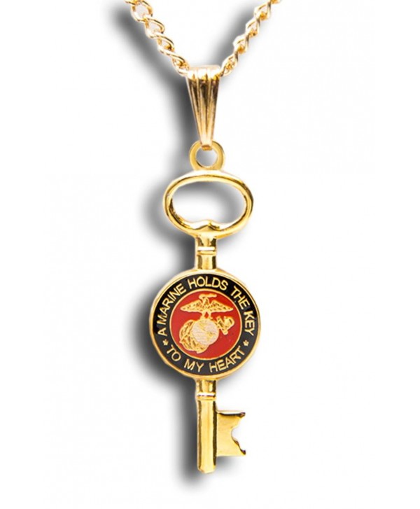 Marine Key Necklace- Key to My Heart - CY12M1KZXMD