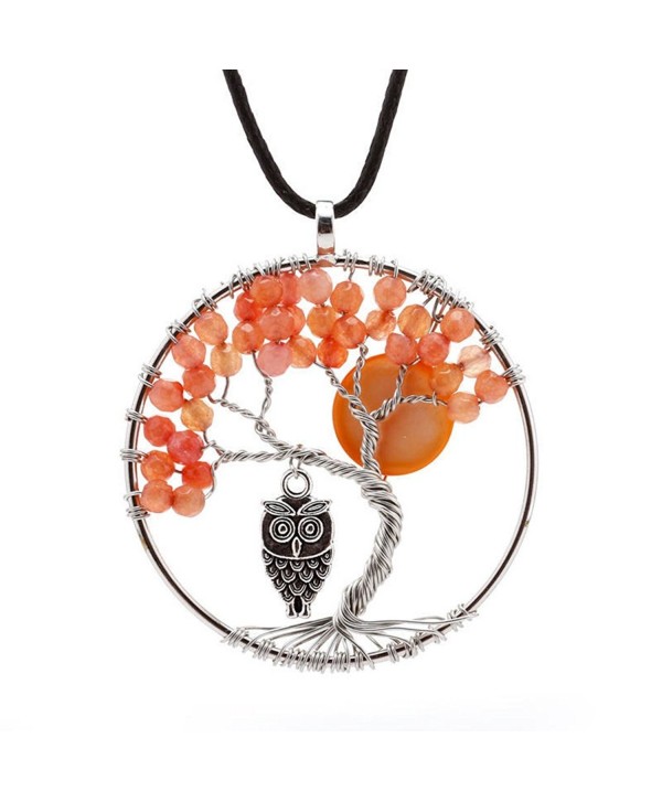 ALoveSoul Tree Of Life Necklace Handmade Gemstone Pendant Chakra Jewelry Gift for Her - ColorB - CC12K60NAH9