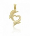 Gold Dolphin Heart Charm- 10k - C5110M7RNNF