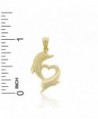 Gold Dolphin Heart Charm 10k