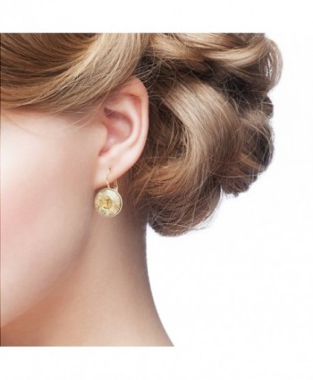Statement Earrings Golden Swarovski Crystal in Women's Drop & Dangle Earrings