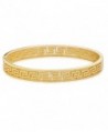 Edforce Stainless Womens Pattern Bracelet - Gold Thin - C0186RYEXTK