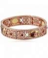 1928 Jewelry Victorian Inspired Floral Manor House Rose Gold-Tone Bracelet - CR112UZ3M0Z
