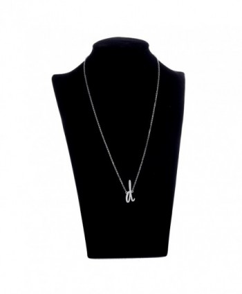 Stainless Initial Necklace Monogram Pendant in Women's Strand Necklaces