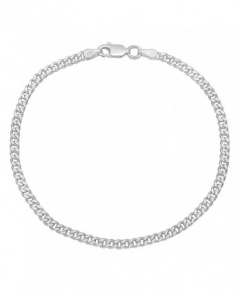 2.8mm 925 Sterling Silver Nickel-Free Cuban Curb Link Chain - Made in Italy + Jewelry Polishing Cloth - CH12JXAWJAB