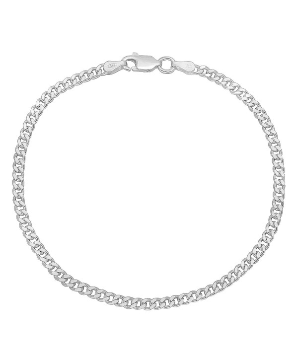2.8mm 925 Sterling Silver Nickel-Free Cuban Curb Link Chain - Made in Italy + Jewelry Polishing Cloth - CH12JXAWJAB