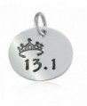 1/2" Sterling Silver 13.1 Tiara Round Charm - C711EQ6325L