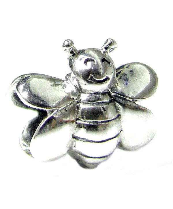 Sterling Silver Smile Honey Bee European Style Bead Charm - C5114YZKJCN