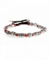Hip Boho Beaded Pink Strand Zen Bracelet- Adjustable Drawstring- in Gift Box - C5115MI82UR