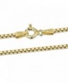 18K Gold Plated on 925 Sterling Silver 1.5 mm Venice Box Chain Necklace 16" 18" 20" 22" 24" in - CO184H979HA