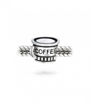 Bling Jewelry Coffee Sterling Silver in Women's Charms & Charm Bracelets