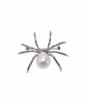 JYX Vintage Freshwater Pearl Spider Fashion Brooches Pins Jewelry Gift - White - CH12O7SBBLO