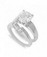 Sterling Silver Custom Engagement Ring Wedding Band Bridal Set Sizes 5-10 - CO11GC1920R