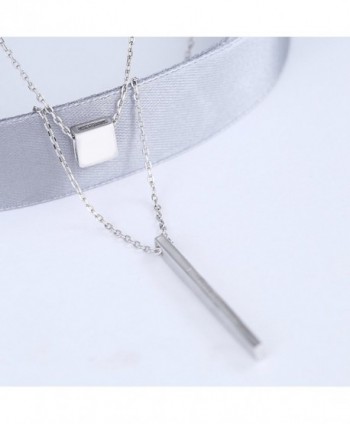 Sterling Silver Pendant Layered Necklace