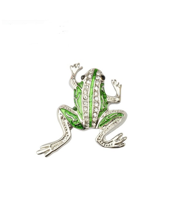 CHUYUN Silver Tone Yellow Animal Frog Brooch Pin for Men/Women - CL183NRTZKM