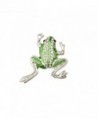 CHUYUN Silver Tone Yellow Animal Frog Brooch Pin for Men/Women - CL183NRTZKM