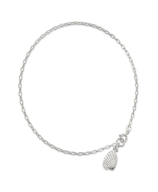Sterling Silver Shell Anklet - 9 Inch - CY113PTN5JD