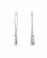 Bling Jewelry Swirling Disc Modern Dangle Sterling Silver Threader Earrings - CF11AERWN2D