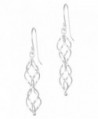 .925 Sterling Silver 1.6" Elegant Swirl Dangle Earrings for Women- Hypoallergenic - C312I532PX5