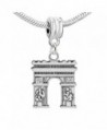 Paris Triumphal Arch Charm Dangle Bead Compatible with European Snake Chain Bracelets - CW11M5M6J8F