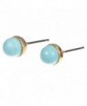 16k Gold Plated Howlite Stud Earrings by Zoetik - turquoise - C1188OM84M3