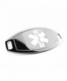 MyIDDr - Pre-Engraved & Customized Steel Diabetes Type I Medical ID- Attachable to Bracelet- White - CL116KGOD8P