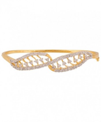 Swasti Jewels American Diamond CZ Fashion Jewelry Traditional Ethnic Bracelet Kada for Women - CQ120ILTYZT