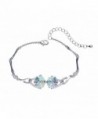 Appmax Plated Platinum Alloy Candy Bracelet Jewelry for Women Girls-Made with Swarovski Crystals - CU182XT9GSD