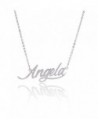 AOLO Handwriting Personalized Custom Carrie Name Necklace Angela - C211V894EDD