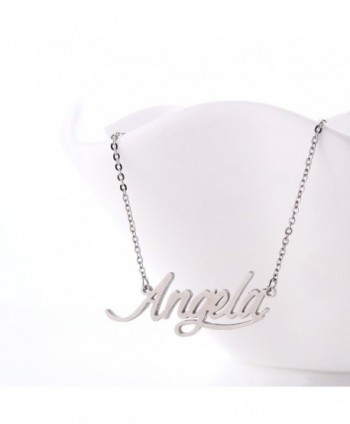 AOLO Handwriting Personalized Necklace Angela in Women's Choker Necklaces