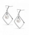 Jasellia Plated Sterling Rhombus Earrings in Women's Drop & Dangle Earrings