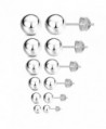 JADENOVA Sterling Earrings 3mm 8mm Assorted - 6 Pairs Ball Stud Earrings (3mm-8mm) - C2185NQYTU5