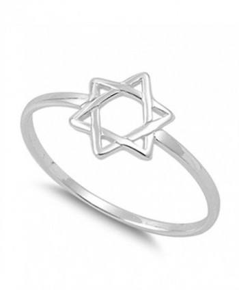Star of David Religious Unique Ring New .925 Sterling Silver Band Sizes 2-13 - CD11Y23DQUT