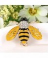EVER FAITH Crystal Honeybee Gold Tone in Women's Brooches & Pins