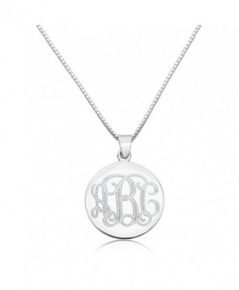 Sterling Personalized Monogram Engraved Necklace