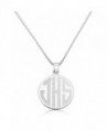 Sterling Personalized Monogram Engraved Necklace in Women's Chain Necklaces