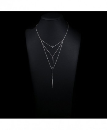 Sterling Multilayer layered Pendant Necklace