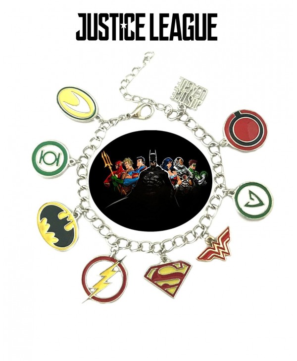 Justice League Cyborg DC Comics Charm Link Bracelet With Gift Box from Outlander Gear - CH18950S8CC
