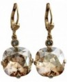 Catherine Popesco Goldtone Crystal Round Earrings- Champagne 6556G - C611CHVKWWN