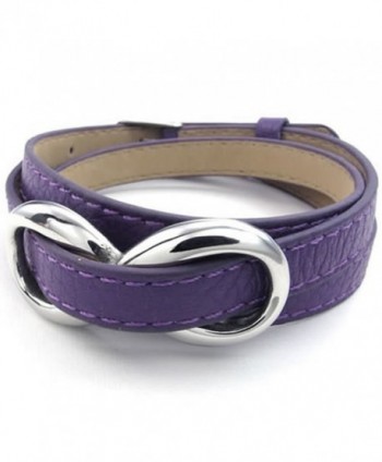 KONOV Leather Stainless Bracelet Infinity in Women's Link Bracelets