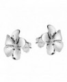 Plumeria Flower Sterling Silver Earrings