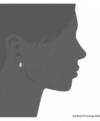 10KT Real Gold Turtle Earrings in Women's Stud Earrings