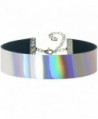 Twilight's Fancy Silvery Rainbow Hologram Choker Necklace - C417Z5A7Y4M