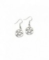 Silver Pentacle Drop Earrings - CV128QR7G25