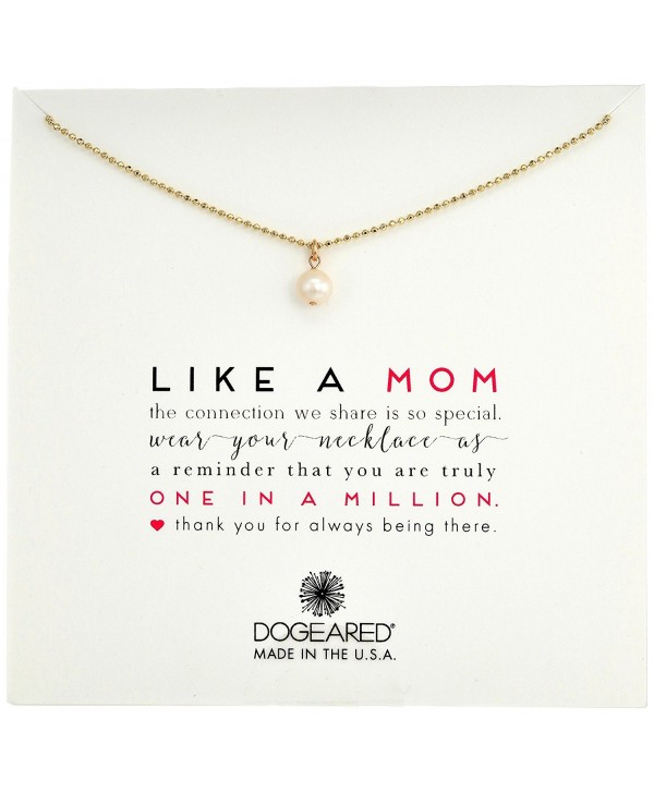 Dogeared Like A Mom Potato Pearl Sparkle Ball Chain Necklace Chain Necklace- 18" - Gold - CT12O0LIQNF