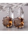 GULICX Crystal Rhinestone Leverback Earrings in Women's Hoop Earrings
