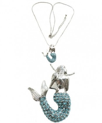 Faship Gorgeous Crystal Mermaid Necklace