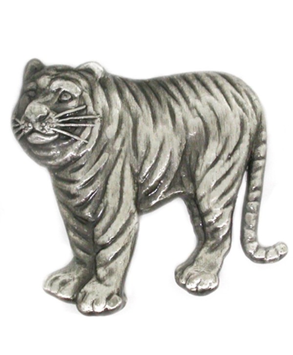 PinMart's Antique Silver Tiger Zoo Animal Lover Lapel Pin - CY110T80QGX